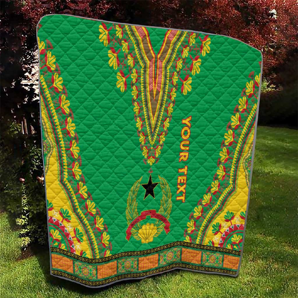 Personalised Afro Guinea Bissau Quilt Dashiki With Coat Of Arms LT15