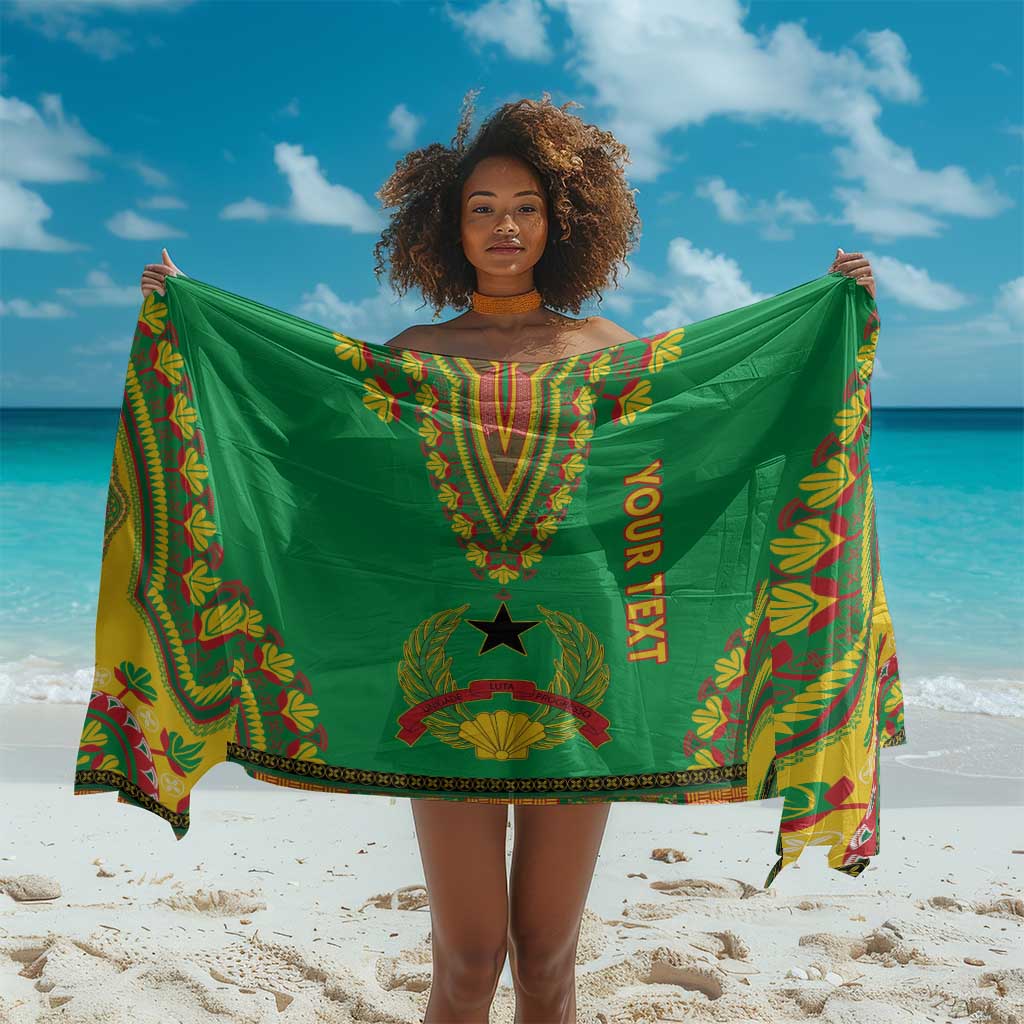 Personalised Afro Guinea Bissau Sarong Dashiki With Coat Of Arms LT15