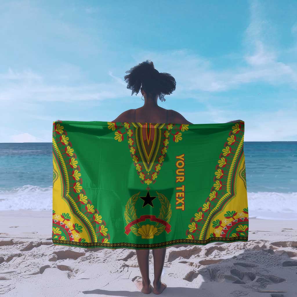 Personalised Afro Guinea Bissau Sarong Dashiki With Coat Of Arms LT15