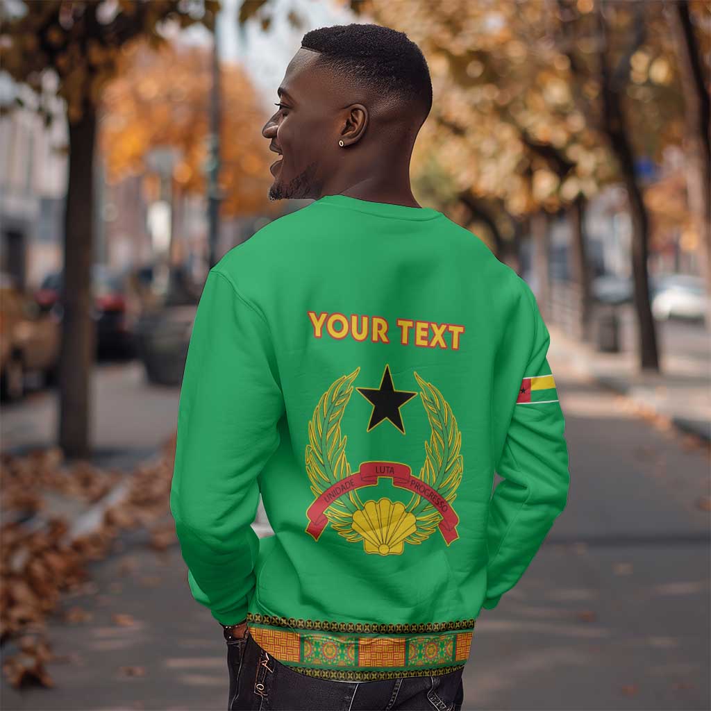 Personalised Afro Guinea Bissau Sweatshirt Dashiki With Coat Of Arms LT15
