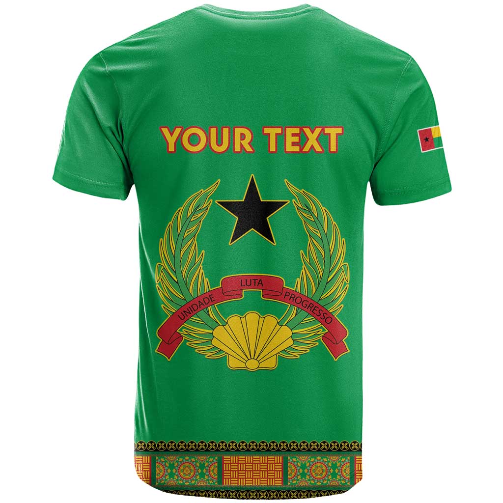 Personalised Afro Guinea Bissau T shirt Dashiki With Coat Of Arms LT15