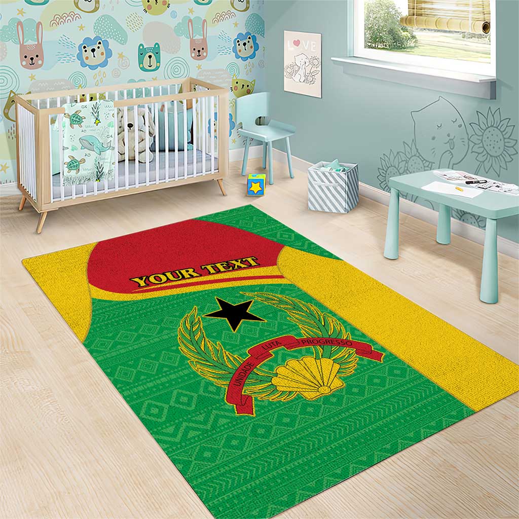 Personalised Afro Guinea Bissau Area Rug Coat Of Arms Mix African Pattern LT15