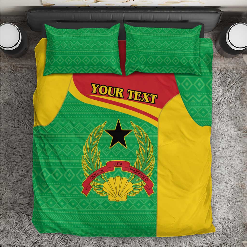 Personalised Afro Guinea Bissau Bedding Set Coat Of Arms Mix African Pattern LT15