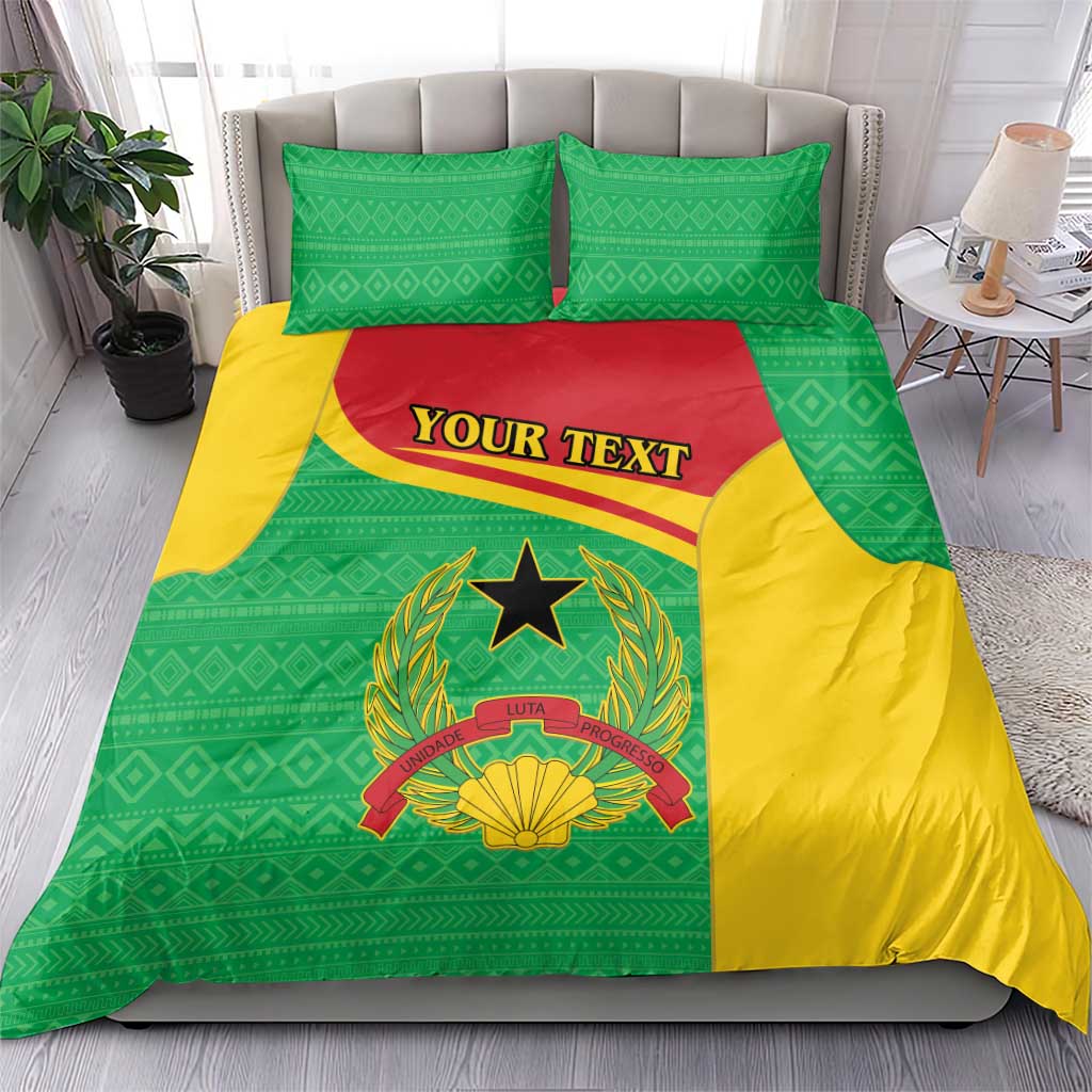 Personalised Afro Guinea Bissau Bedding Set Coat Of Arms Mix African Pattern LT15