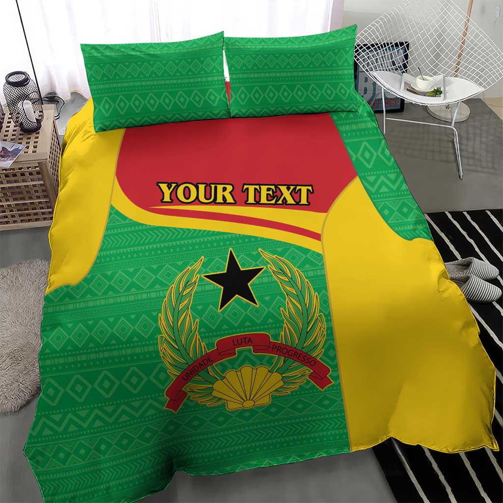 Personalised Afro Guinea Bissau Bedding Set Coat Of Arms Mix African Pattern LT15