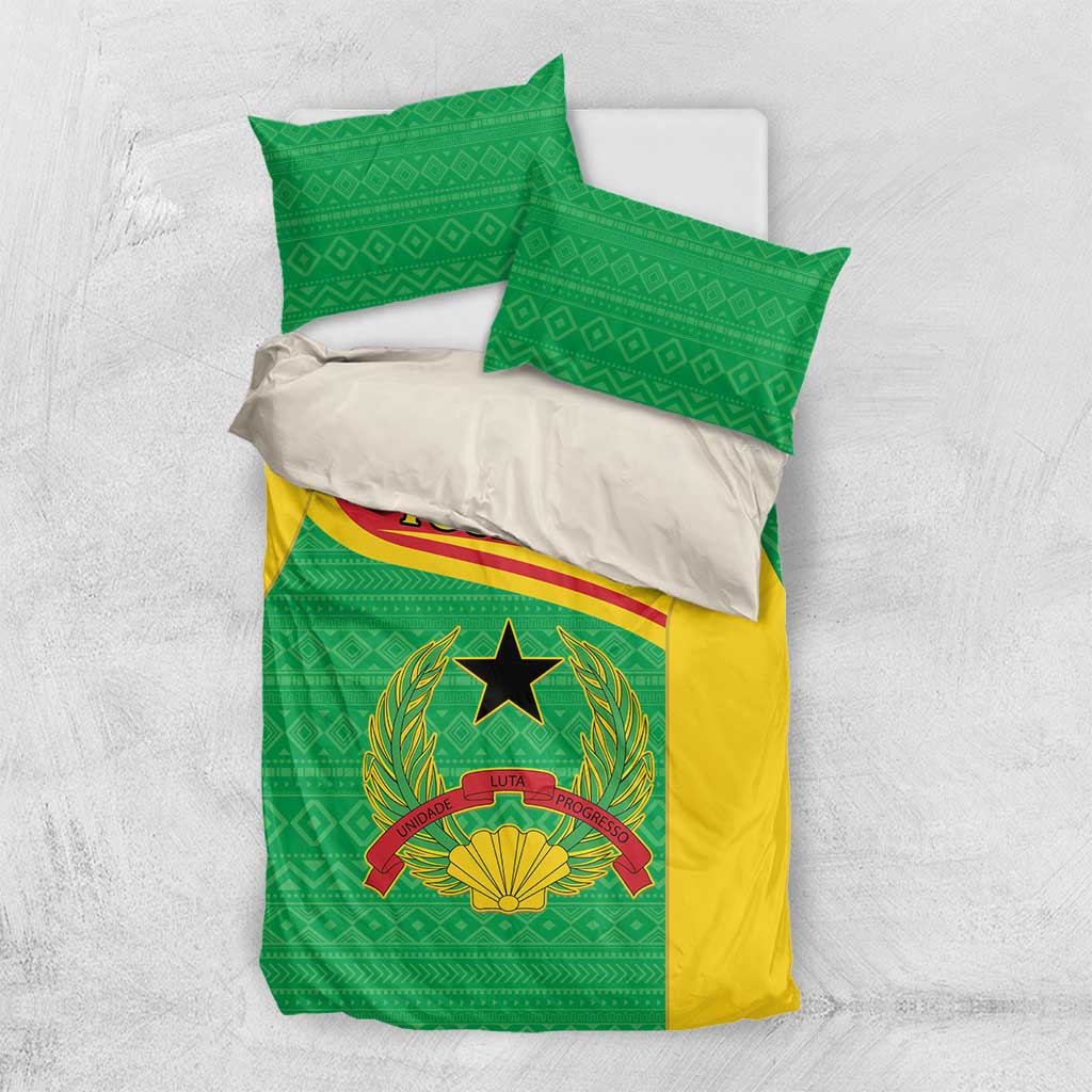 Personalised Afro Guinea Bissau Bedding Set Coat Of Arms Mix African Pattern LT15