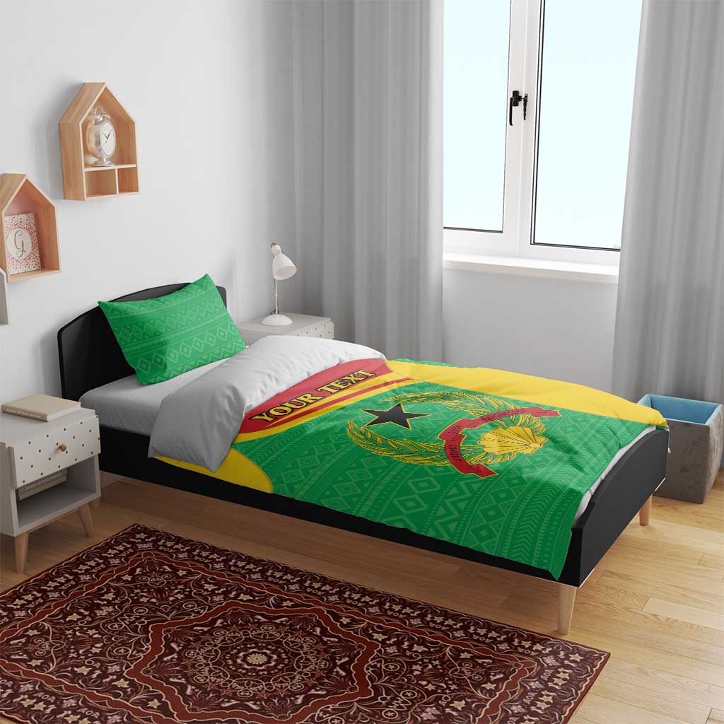 Personalised Afro Guinea Bissau Bedding Set Coat Of Arms Mix African Pattern LT15