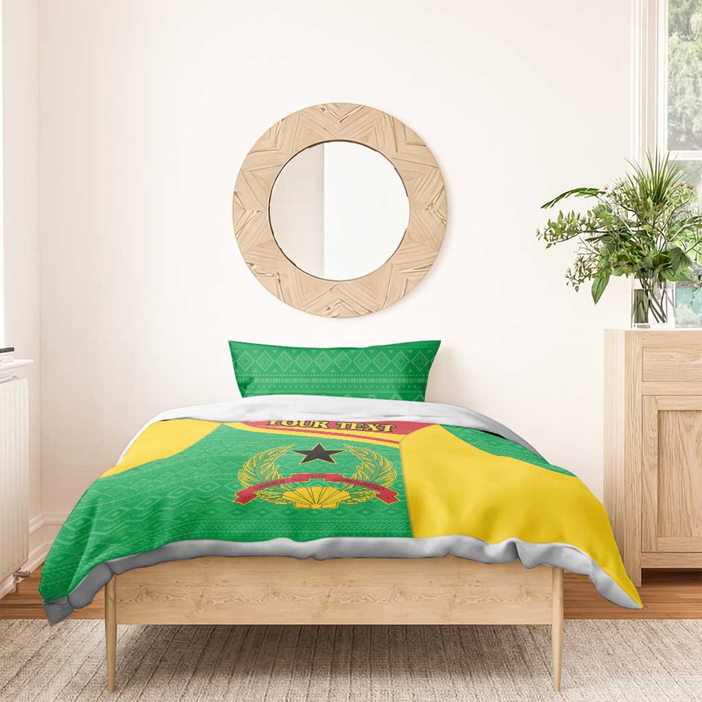 Personalised Afro Guinea Bissau Bedding Set Coat Of Arms Mix African Pattern LT15