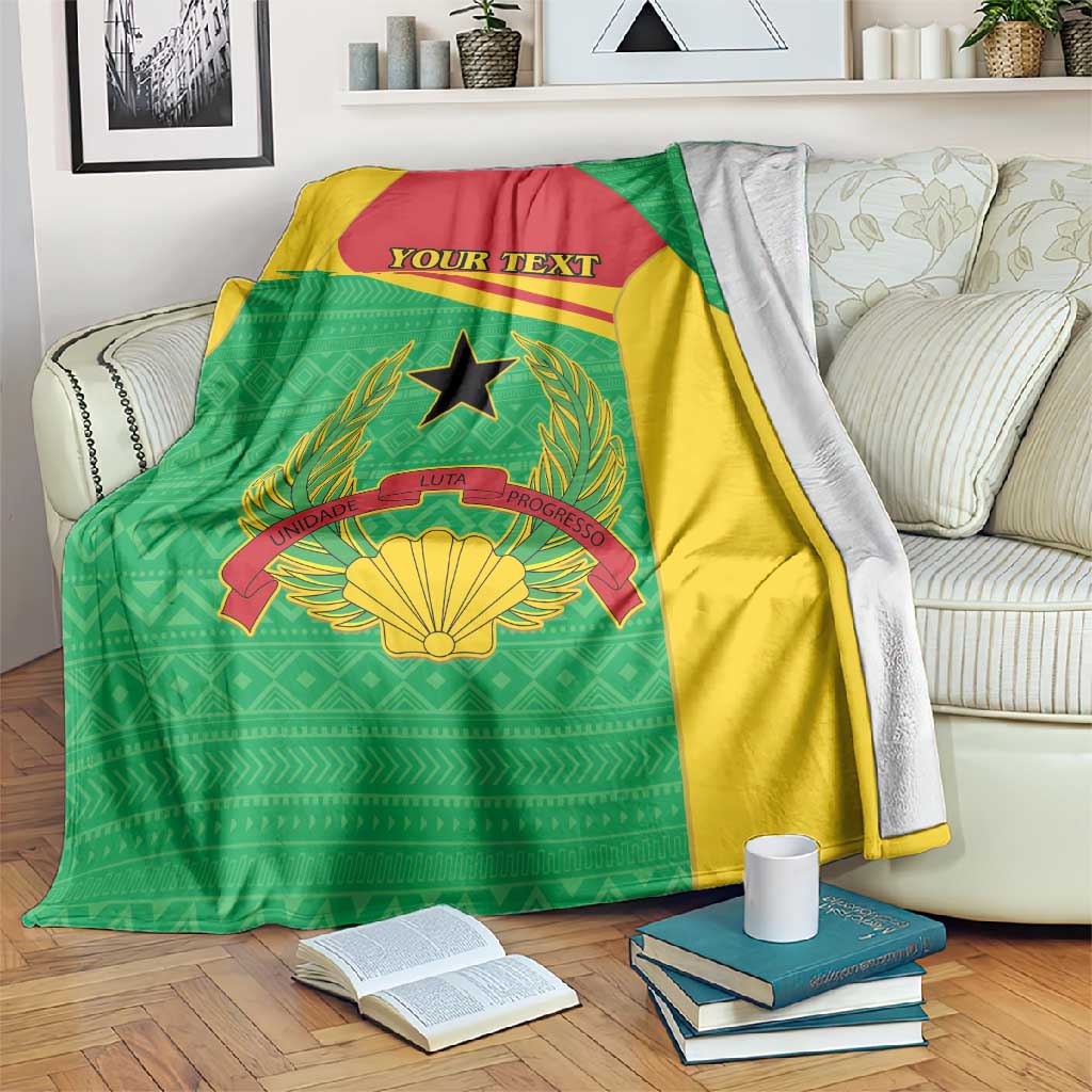 Personalised Afro Guinea Bissau Blanket Coat Of Arms Mix African Pattern LT15