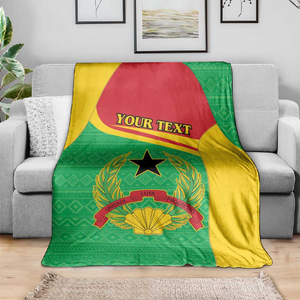 Personalised Afro Guinea Bissau Blanket Coat Of Arms Mix African Pattern LT15