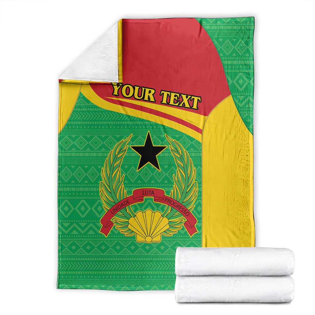 Personalised Afro Guinea Bissau Blanket Coat Of Arms Mix African Pattern LT15