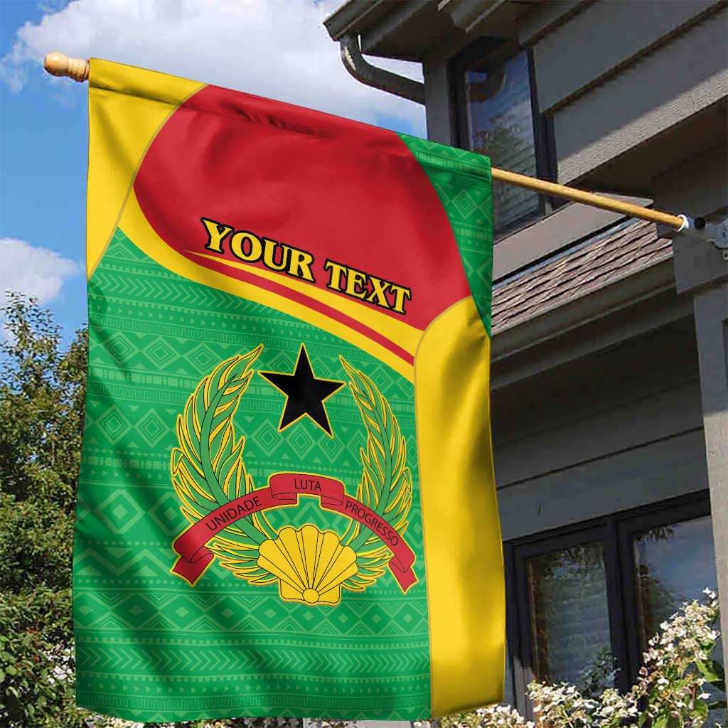 Personalised Afro Guinea Bissau Garden Flag Coat Of Arms Mix African Pattern LT15