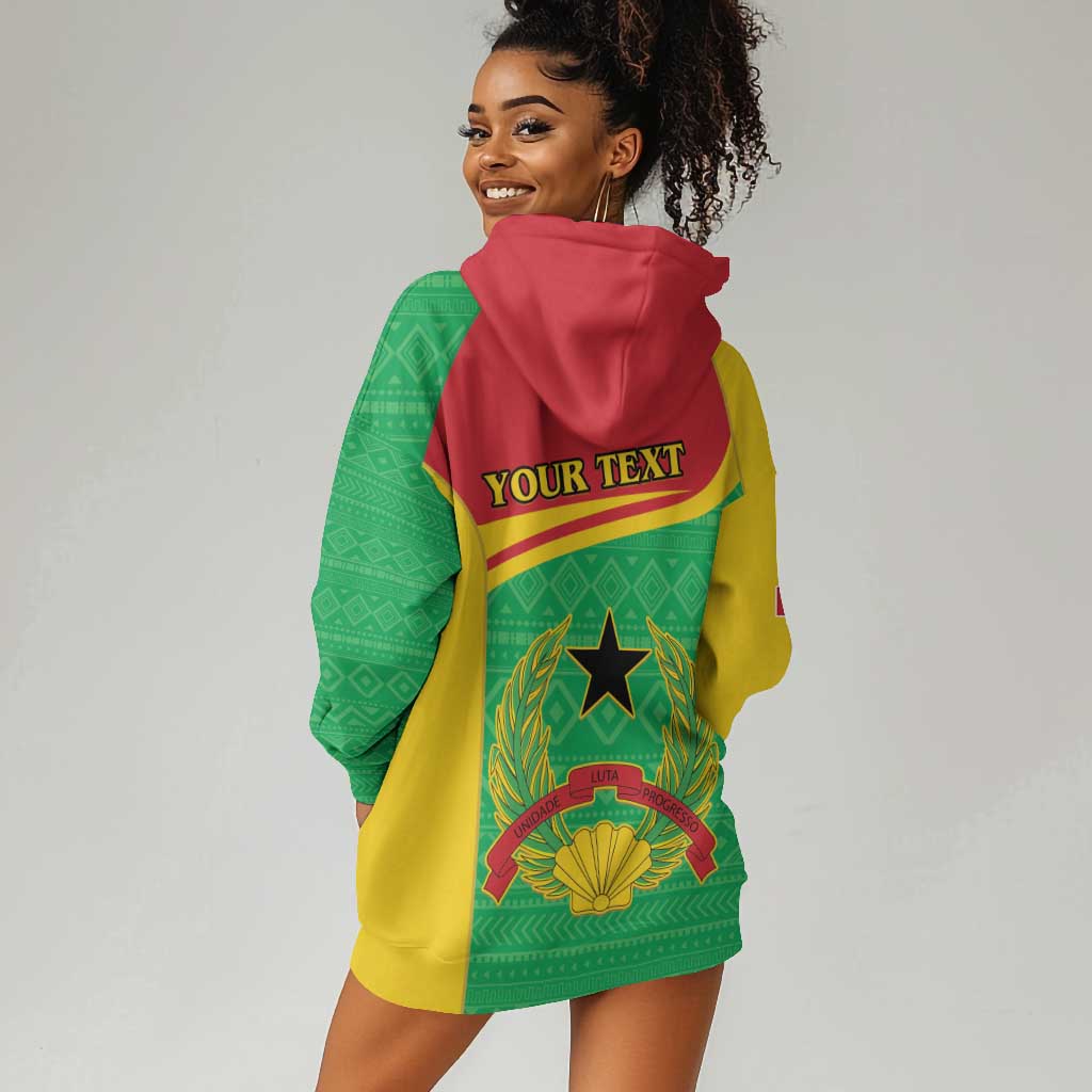 Personalised Afro Guinea Bissau Hoodie Dress Coat Of Arms Mix African Pattern LT15