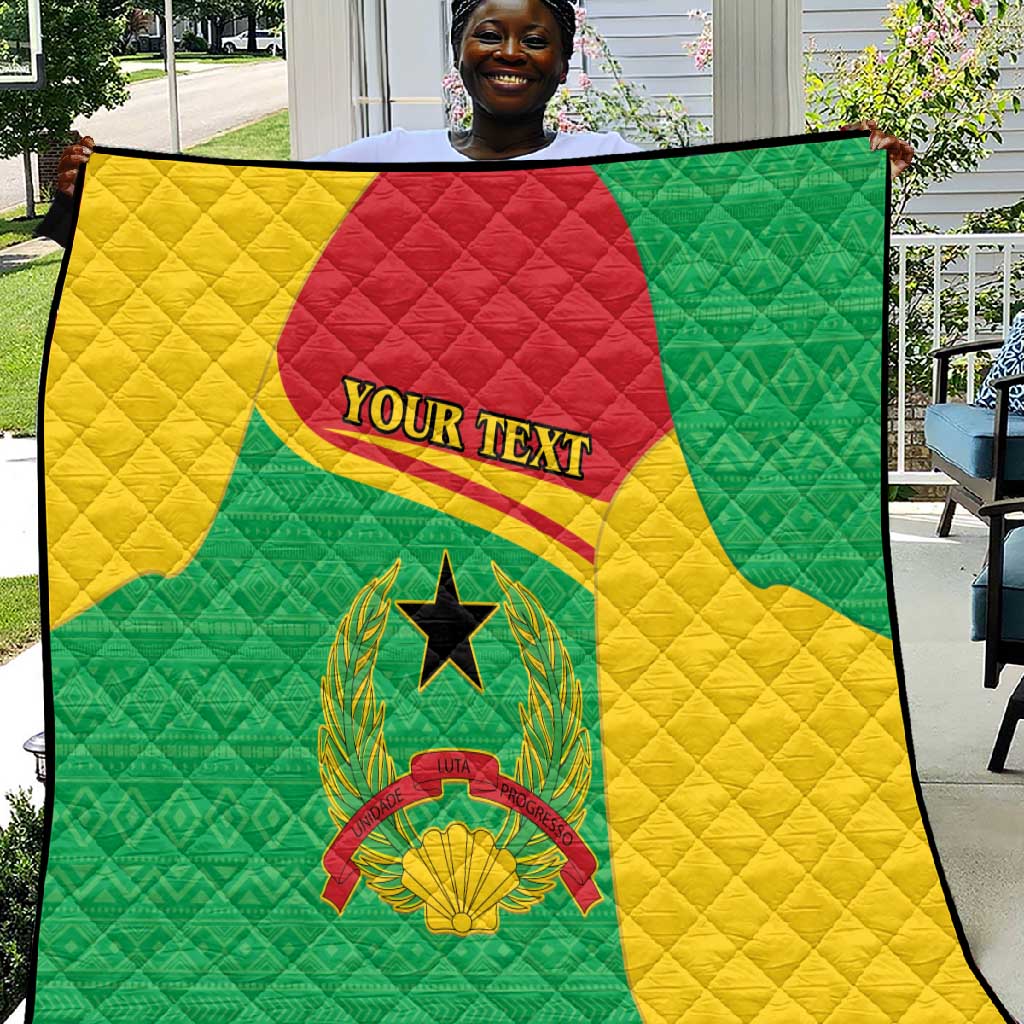 Personalised Afro Guinea Bissau Quilt Coat Of Arms Mix African Pattern LT15