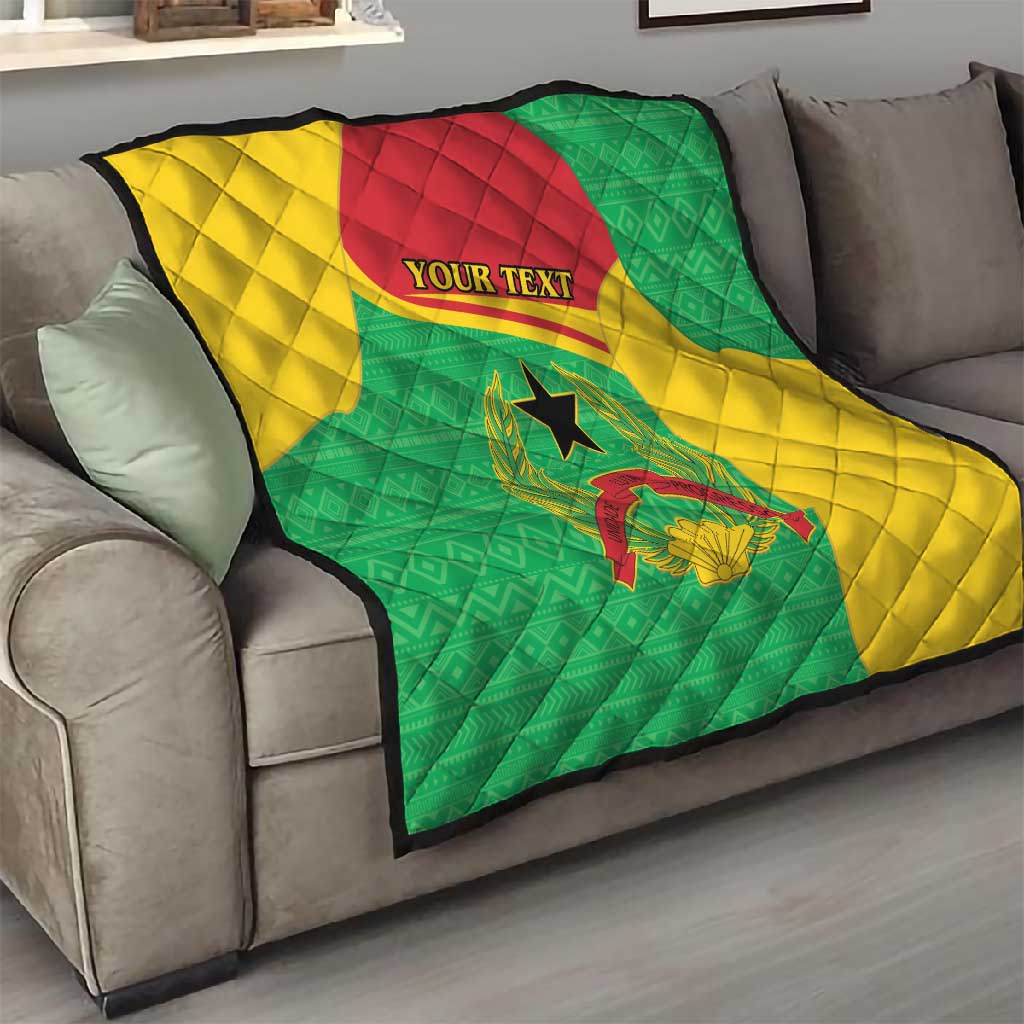 Personalised Afro Guinea Bissau Quilt Coat Of Arms Mix African Pattern LT15