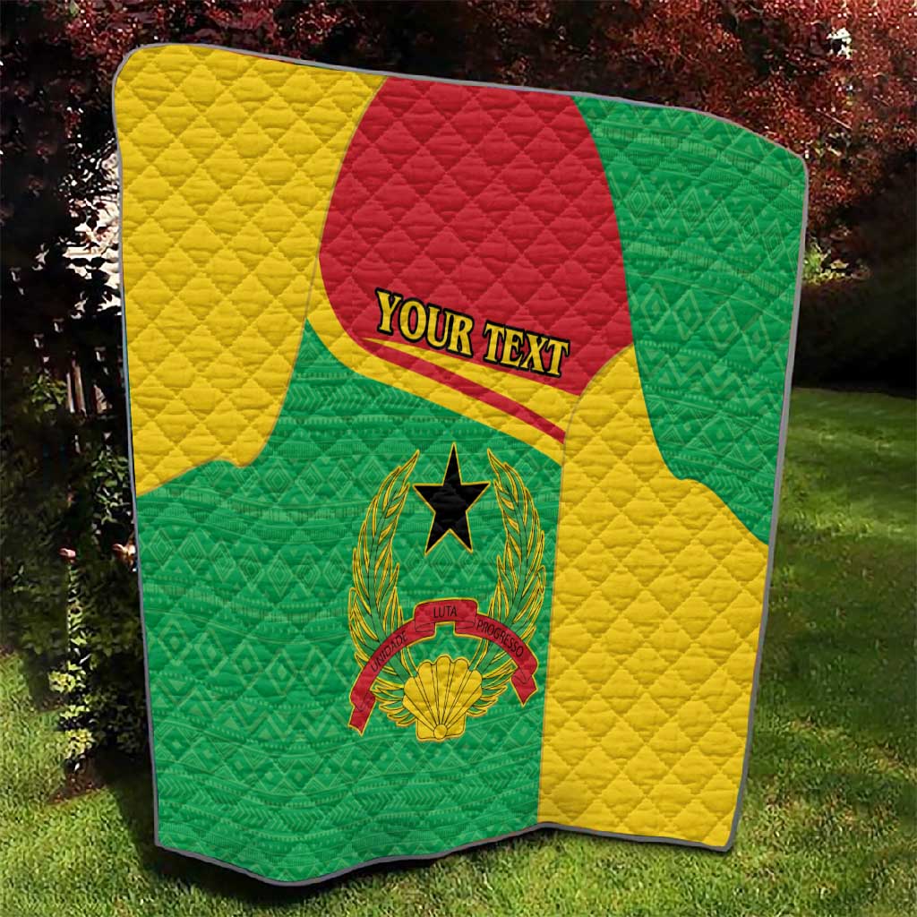 Personalised Afro Guinea Bissau Quilt Coat Of Arms Mix African Pattern LT15