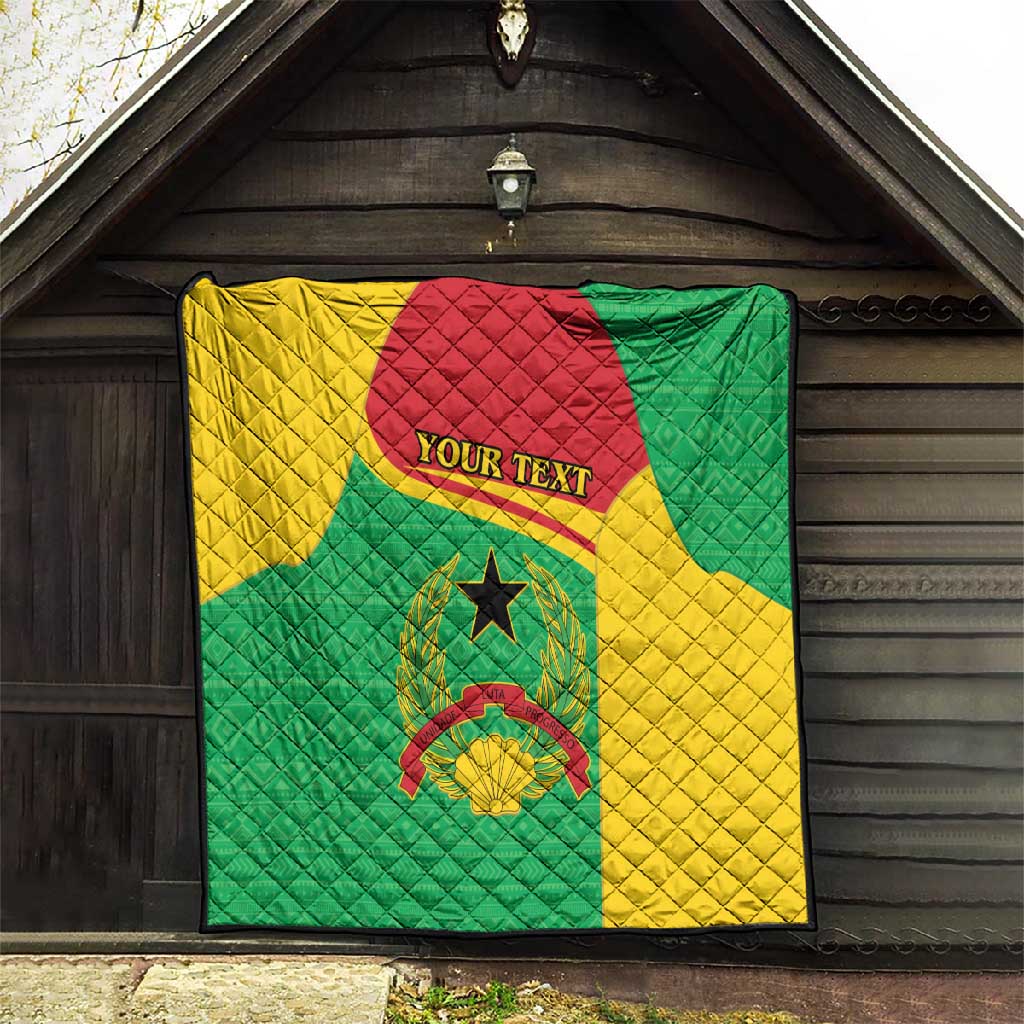 Personalised Afro Guinea Bissau Quilt Coat Of Arms Mix African Pattern LT15