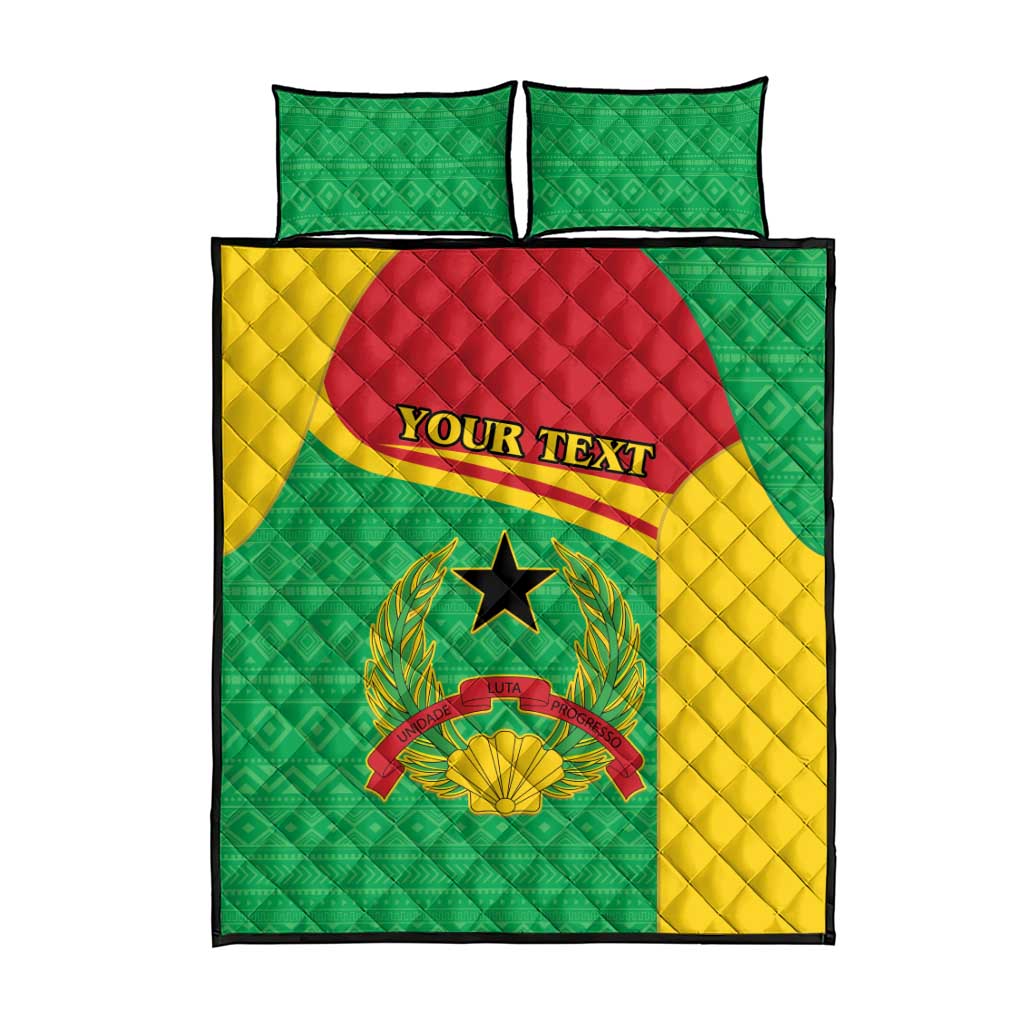 Personalised Afro Guinea Bissau Quilt Bed Set Coat Of Arms Mix African Pattern LT15