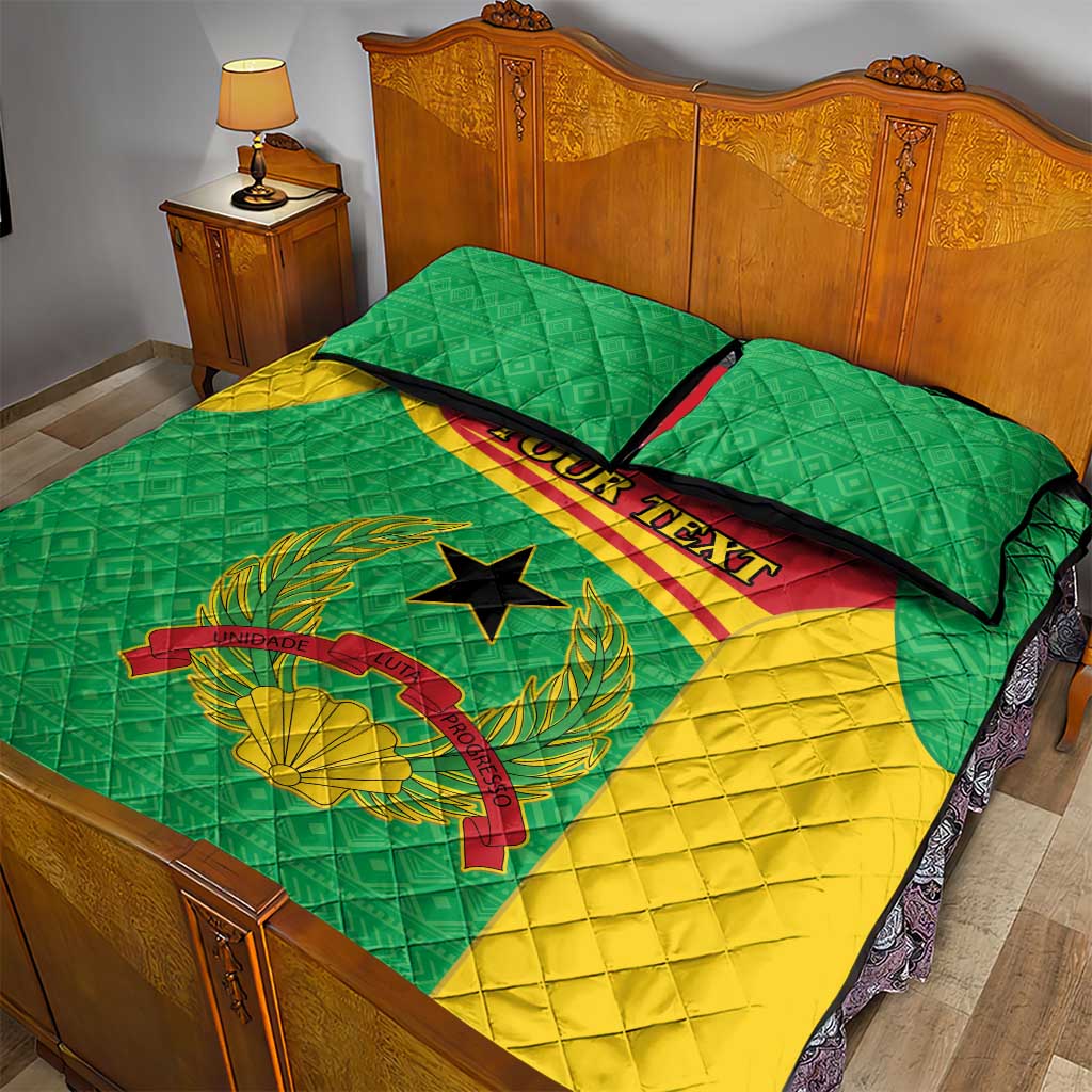 Personalised Afro Guinea Bissau Quilt Bed Set Coat Of Arms Mix African Pattern LT15