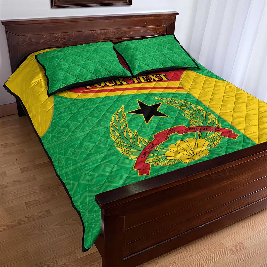 Personalised Afro Guinea Bissau Quilt Bed Set Coat Of Arms Mix African Pattern LT15