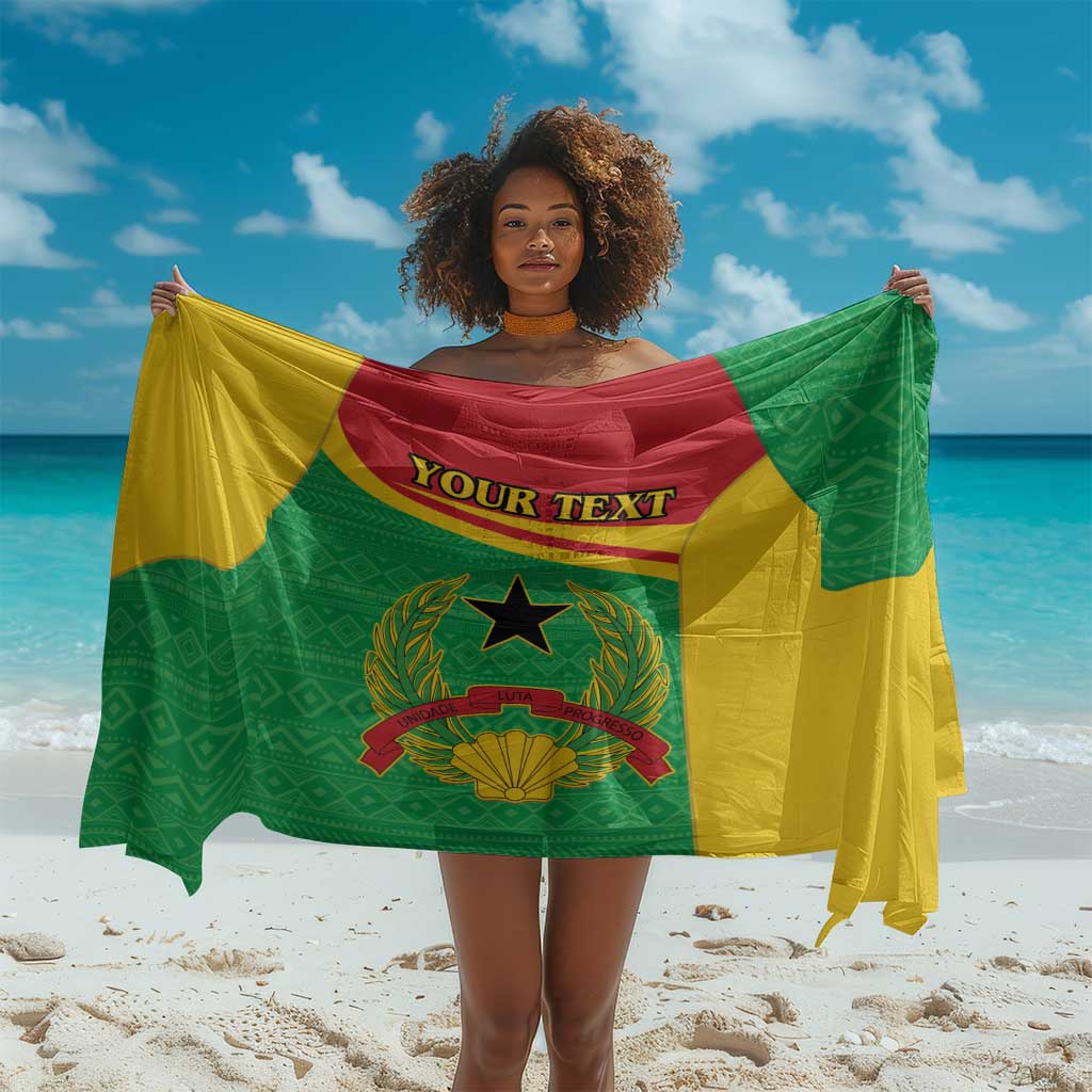 Personalised Afro Guinea Bissau Sarong Coat Of Arms Mix African Pattern LT15