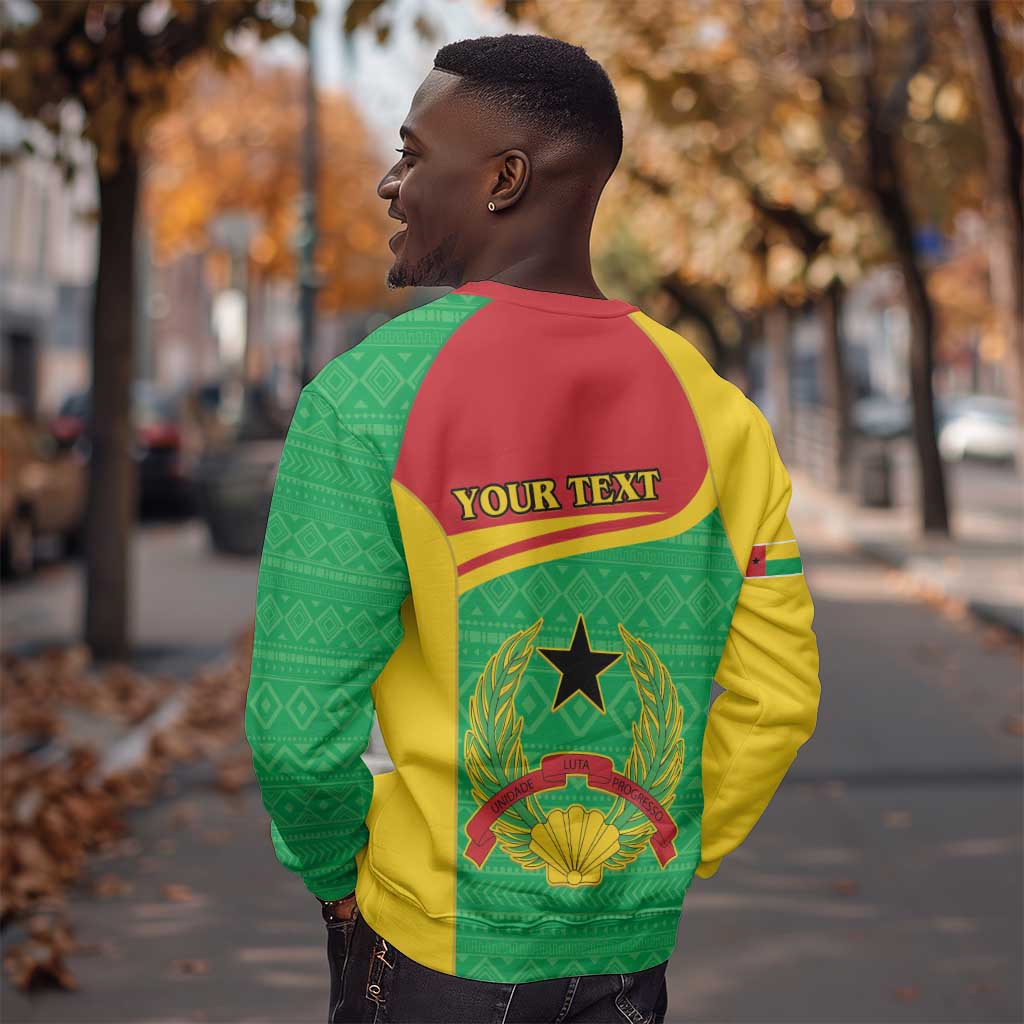 Personalised Afro Guinea Bissau Sweatshirt Coat Of Arms Mix African Pattern LT15