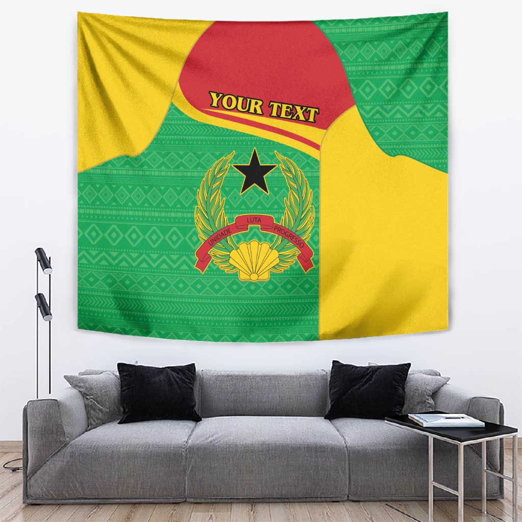 Personalised Afro Guinea Bissau Tapestry Coat Of Arms Mix African Pattern LT15