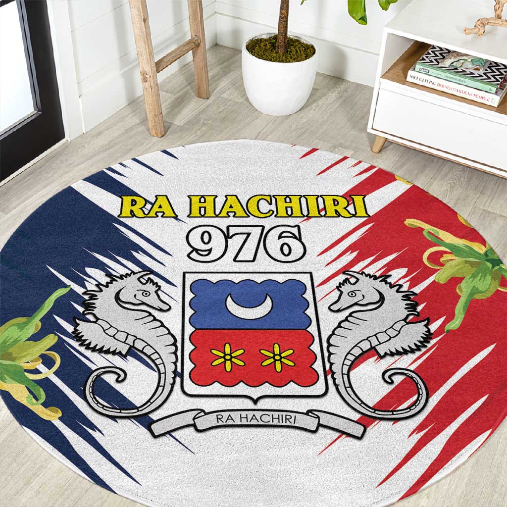 Afro Ra Hachiri 976 Round Carpet Coat Of Arms France Flag Style LT15