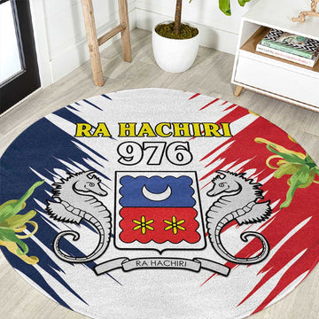 Afro Ra Hachiri 976 Round Carpet Coat Of Arms France Flag Style LT15