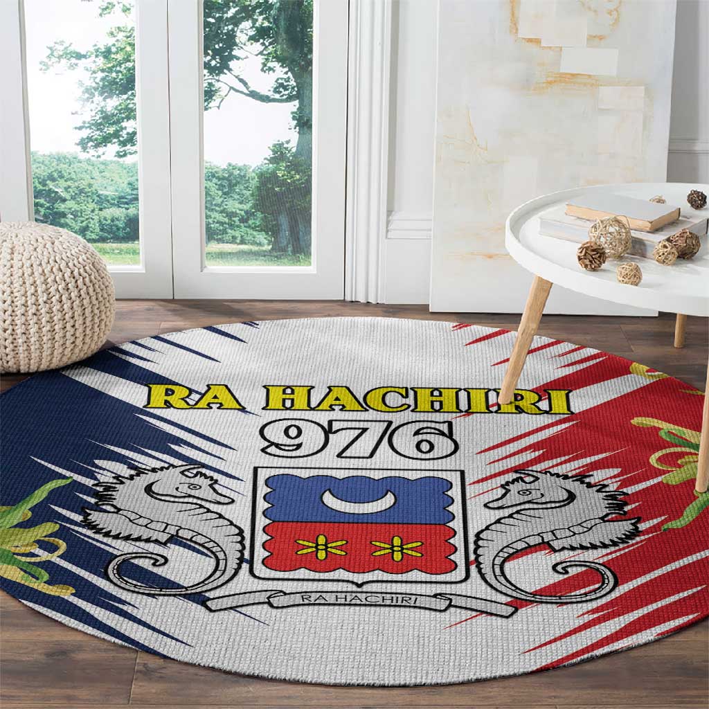 Afro Ra Hachiri 976 Round Carpet Coat Of Arms France Flag Style LT15