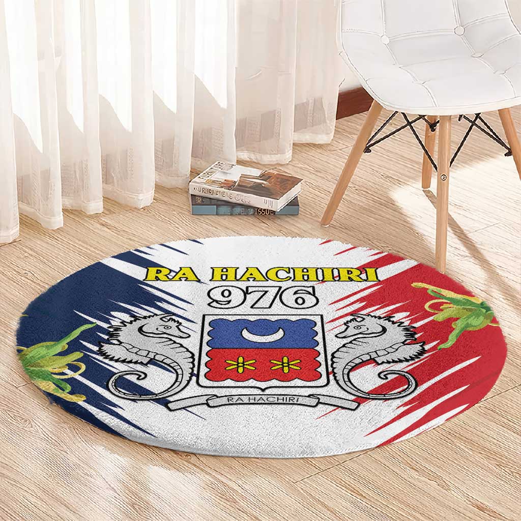 Afro Ra Hachiri 976 Round Carpet Coat Of Arms France Flag Style LT15