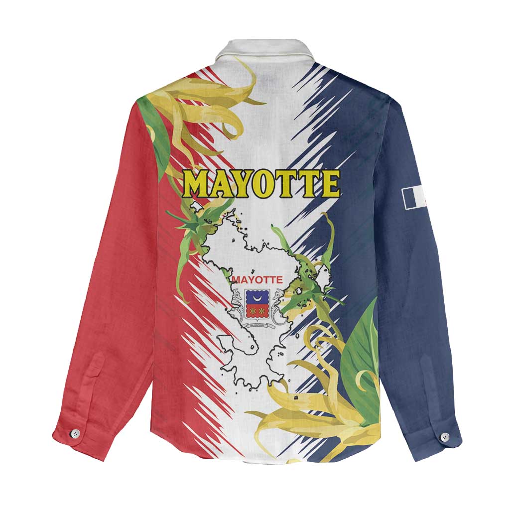 Afro Ra Hachiri 976 Women Casual Shirt Coat Of Arms France Flag Style LT15