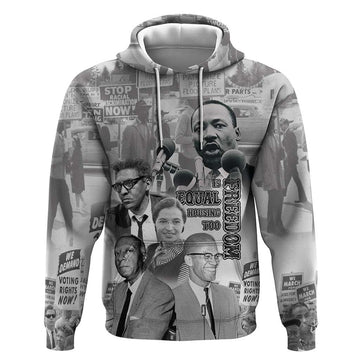 Civil Rights Leaders Hoodie Freedom Is Equal Housing Too LT15