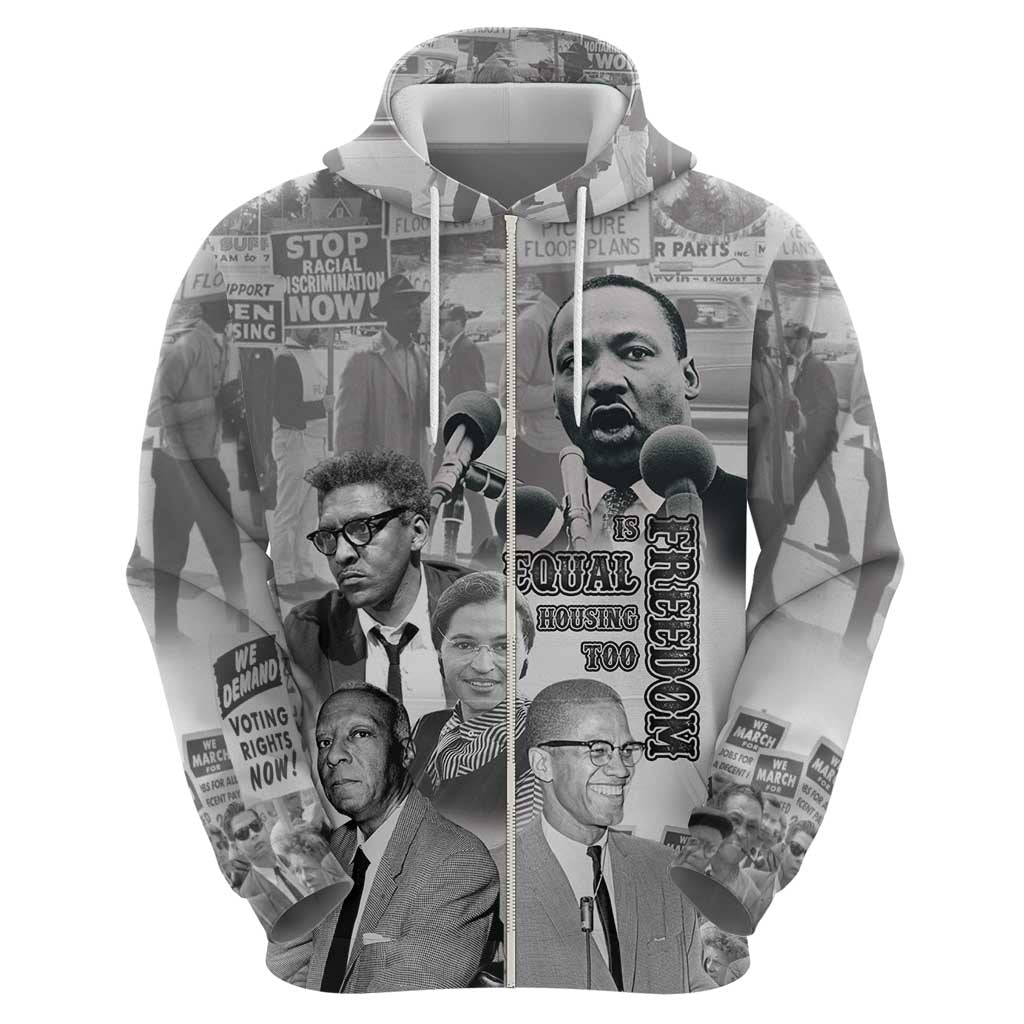 Civil Rights Leaders Hoodie Freedom Is Equal Housing Too LT15