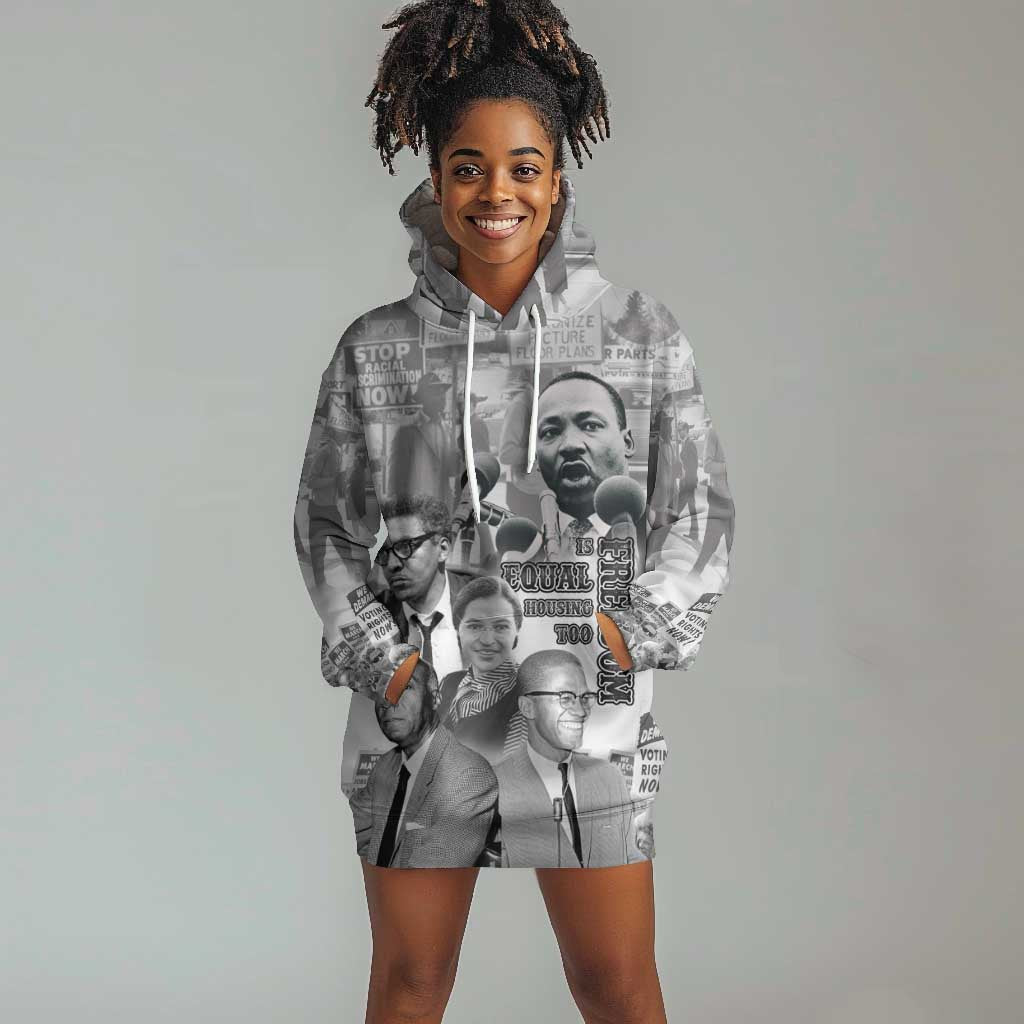 African-American History Month Hoodie Dress Civil Rights Leaders LT15