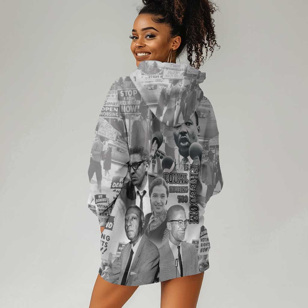 African-American History Month Hoodie Dress Civil Rights Leaders LT15