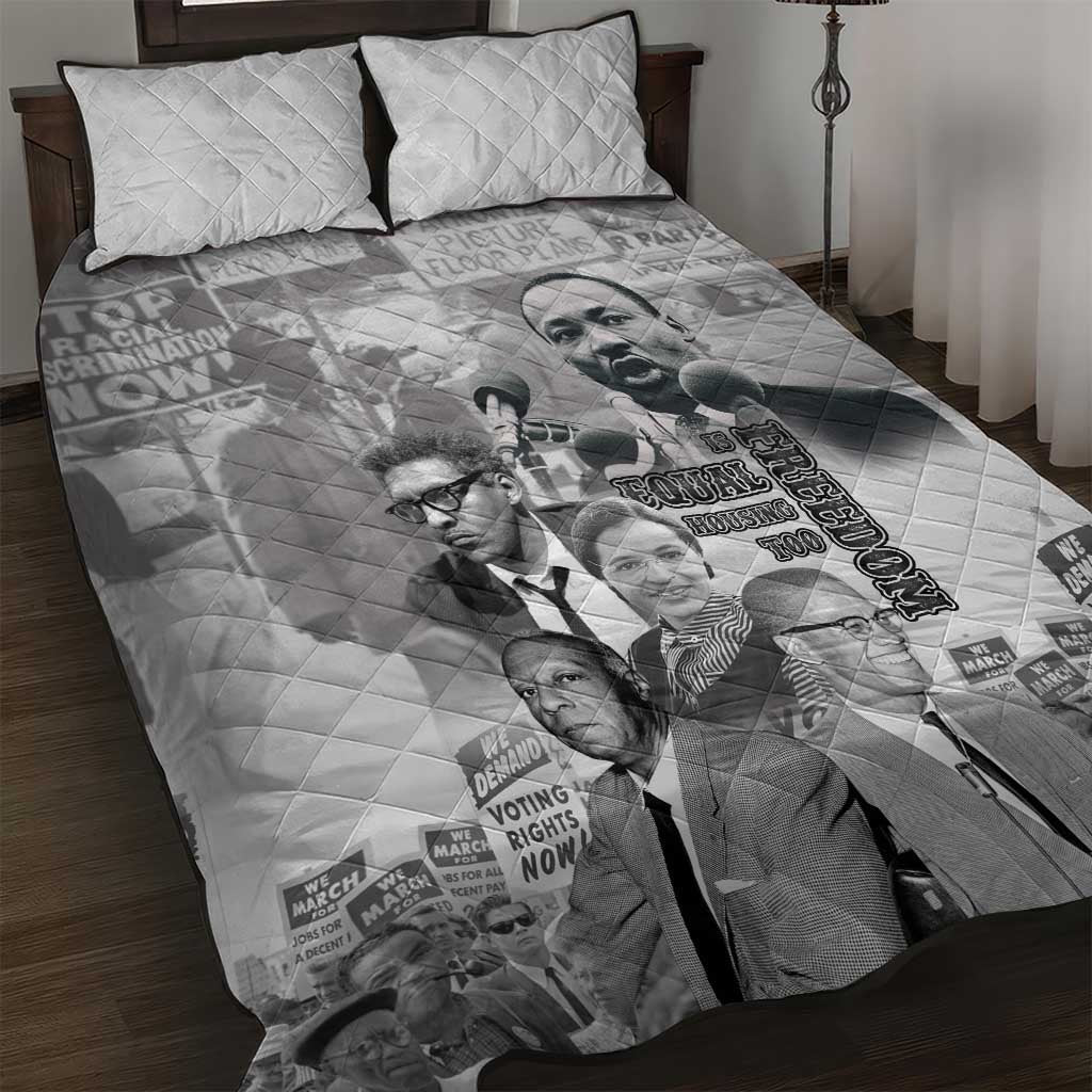 African-American History Month Quilt Bed Set Civil Rights Leaders LT15