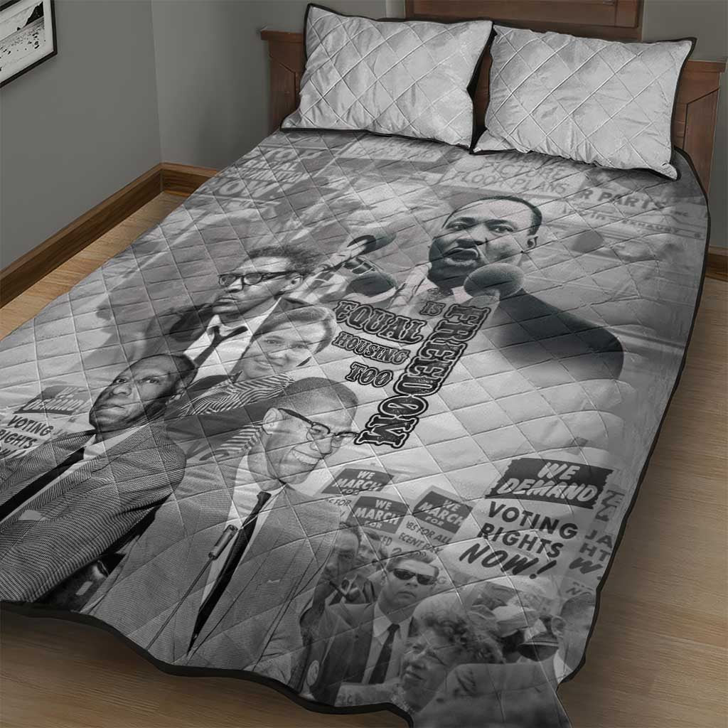 African-American History Month Quilt Bed Set Civil Rights Leaders LT15