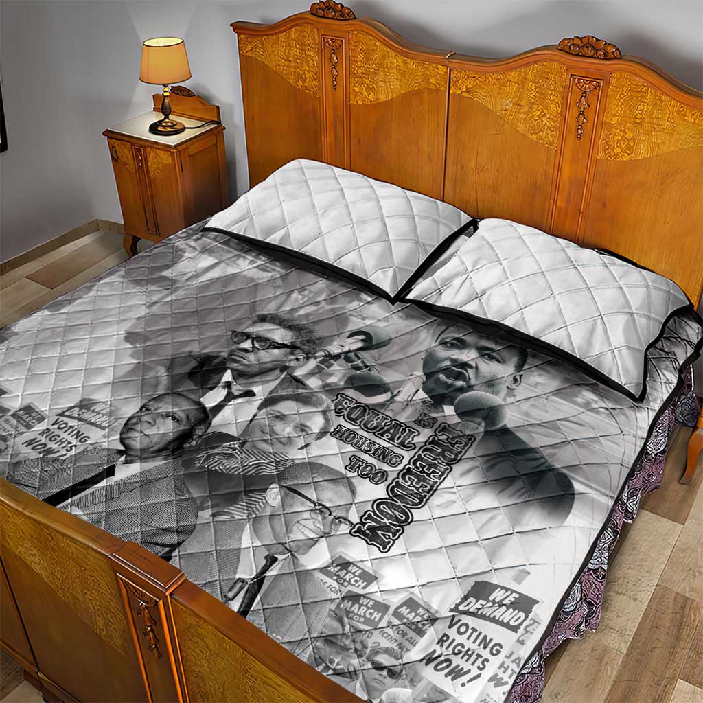 African-American History Month Quilt Bed Set Civil Rights Leaders LT15