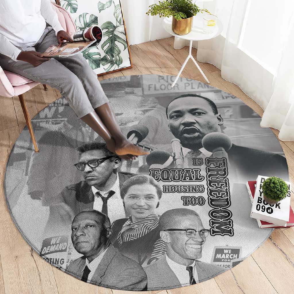 African-American History Month Round Carpet Civil Rights Leaders LT15