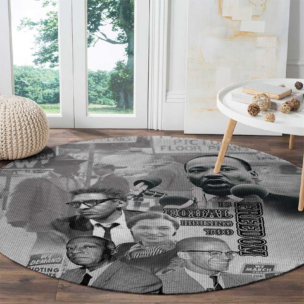 African-American History Month Round Carpet Civil Rights Leaders LT15