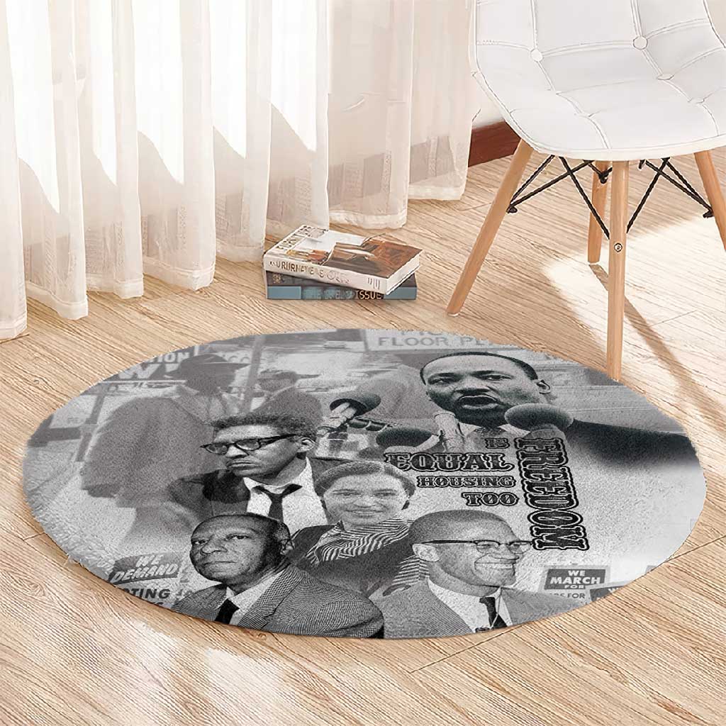 African-American History Month Round Carpet Civil Rights Leaders LT15