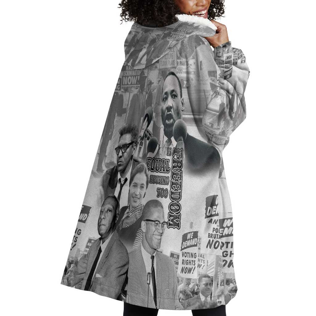African-American History Month Wearable Blanket Hoodie Civil Rights Leaders LT15