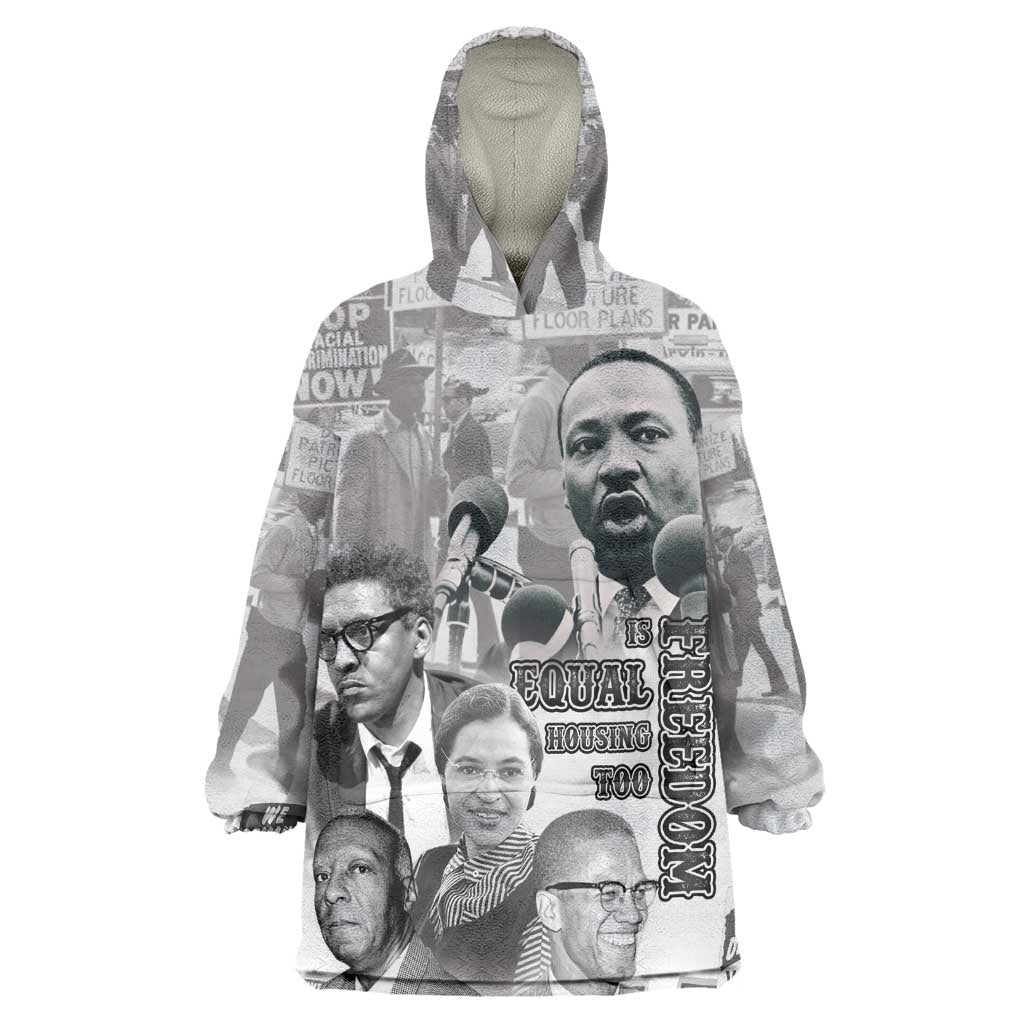 African-American History Month Wearable Blanket Hoodie Civil Rights Leaders LT15