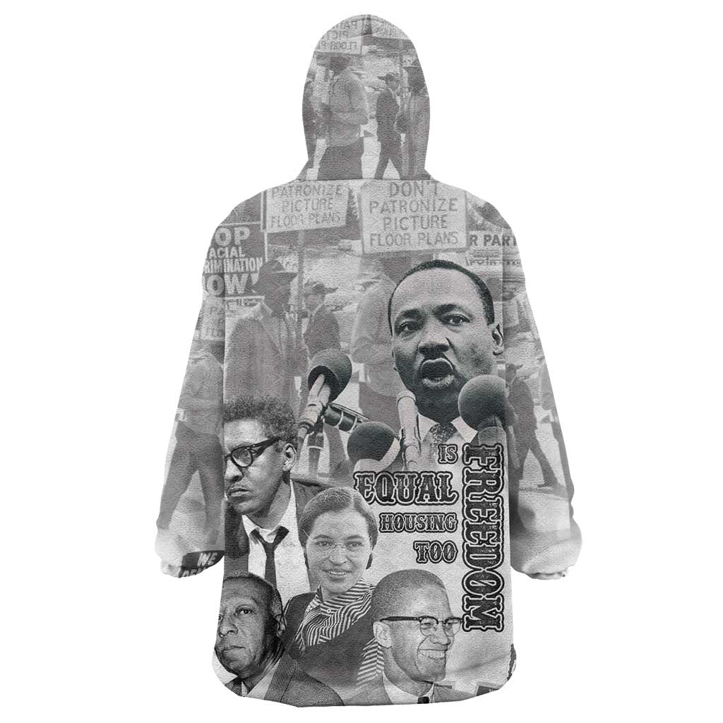 African-American History Month Wearable Blanket Hoodie Civil Rights Leaders LT15