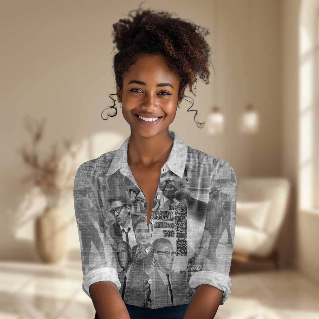 African-American History Month Women Casual Shirt Civil Rights Leaders LT15