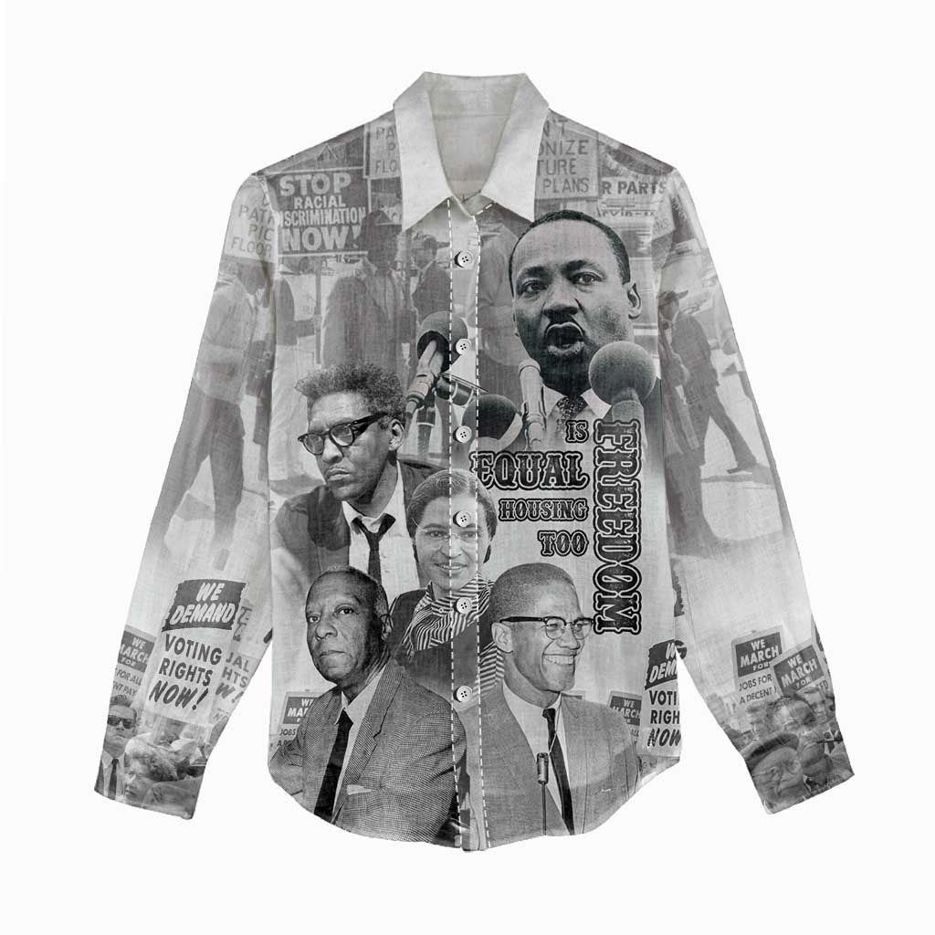 African-American History Month Women Casual Shirt Civil Rights Leaders LT15