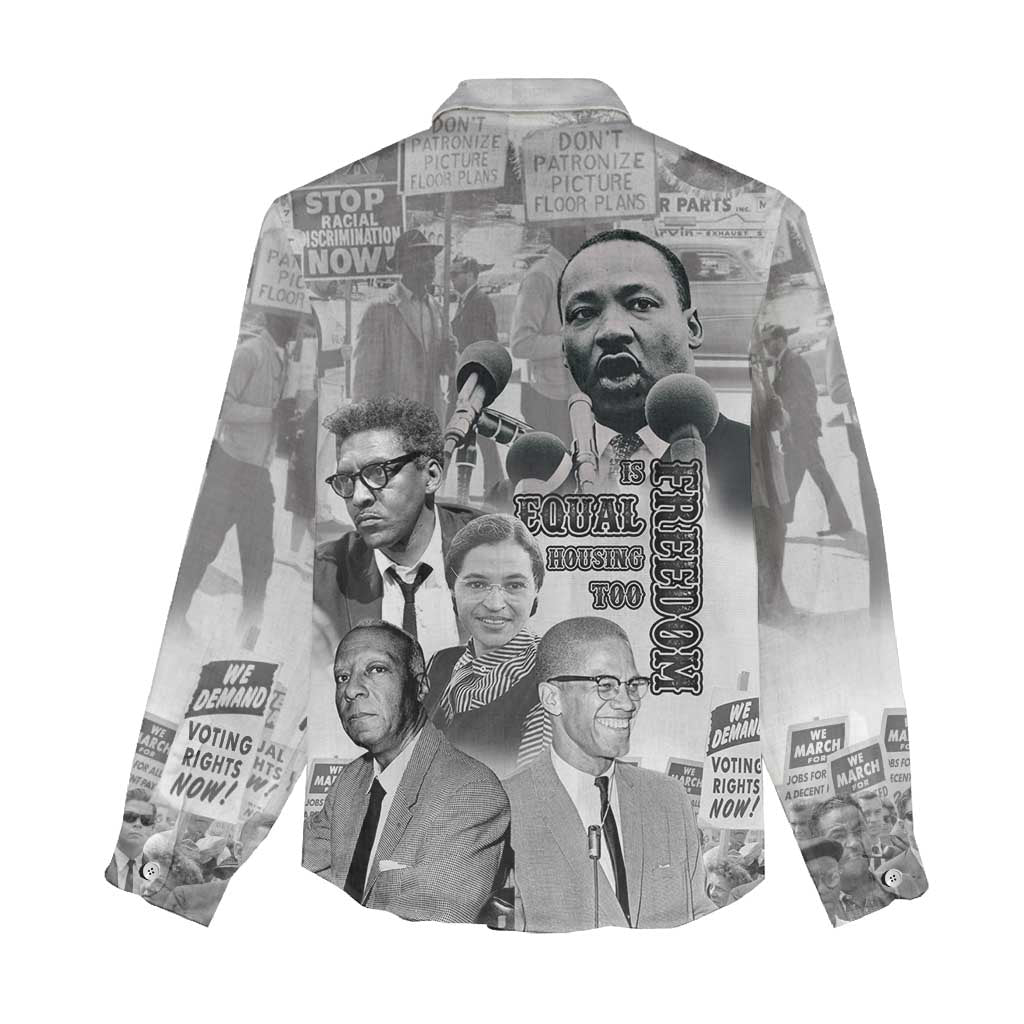 African-American History Month Women Casual Shirt Civil Rights Leaders LT15