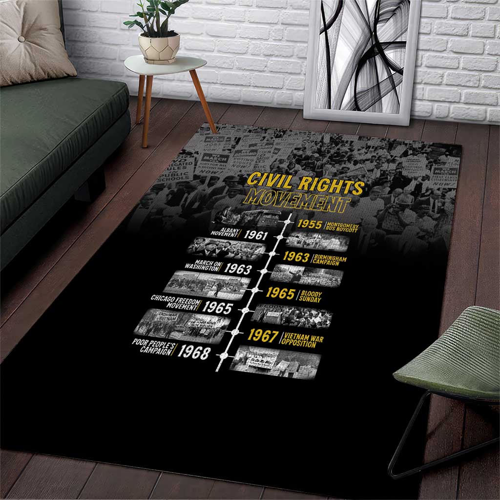 African-American History Month Area Rug Civil Rights Movement LT15