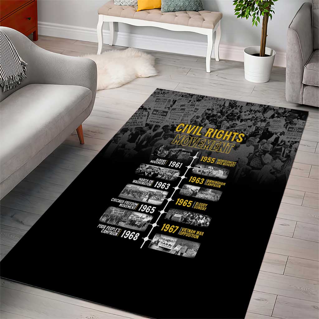 African-American History Month Area Rug Civil Rights Movement LT15